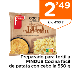 Preparado para tortilla FINDUS Cocina f?cil de patata con cebolla 550 g
