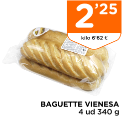 BAGUETTE VIENESA 4 ud 340 g