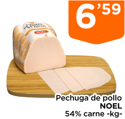 Pechuga de pollo NOEL 54% carne -kg-