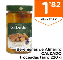 Berenjenas de Almagro CALZADO troceadas tarro 220 g