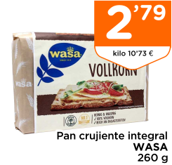 Pan crujiente integral WASA 260 g