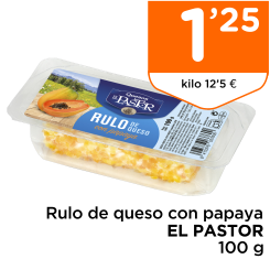 Rulo de queso con papaya EL PASTOR 100 g