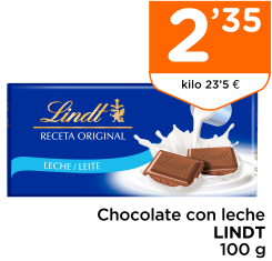 Chocolate con leche LINDT 100 g