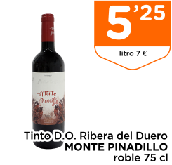 Tinto D.O. Ribera del Duero MONTE PINADILLO roble 75 cl