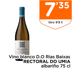 Vino blanco D.O Rias Baixas RECTORAL DO UMIA albari?o 75 cl