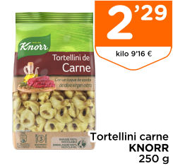 Tortellini carne KNORR 250 g