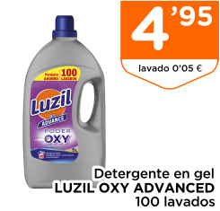 Detergente en gel LUZIL OXY ADVANCED 100 lavados