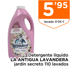 Detergente l?quido LA ANTIGUA LAVANDERA jard?n secreto 110 lavados
