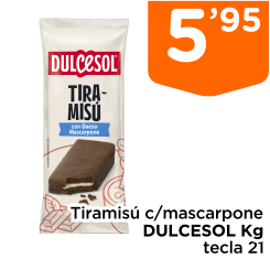 Tiramis? c/mascarpone DULCESOL Kg tecla 21