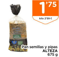Pan semillas y pipas ALTEZA 675 g