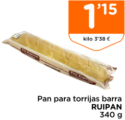 Pan para torrijas barra RUIPAN 340 g