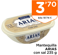 Mantequilla ARIAS con sal 235 g