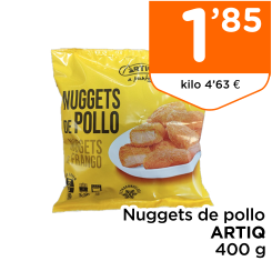 Nuggets de pollo ARTIQ 400 g