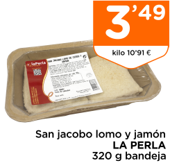 San jacobo lomo y jam?n LA PERLA 320 g bandeja