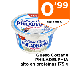 Queso Cottage PHILADELPHIA alto en prote?nas 175 g