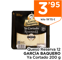 Queso Reserva 12 GARC?A BAQUERO Ya Cortado 200 g