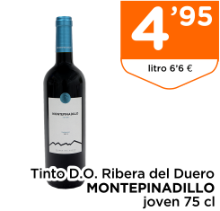 Tinto D.O. Ribera del Duero MONTEPINADILLO joven 75 cl