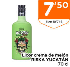 Licor crema de mel?n RISKA YUCAT?N 70 cl Licor crema de mel?n RISKA YUCAT?N 70 cl