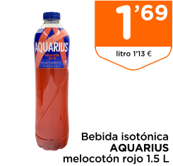 Bebida isot?nica AQUARIUS melocot?n rojo 1.5 L Bebida isot?nica AQUARIUS melocot?n rojo 1.5 L