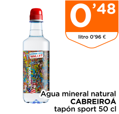 Agua mineral natural CABREIRO? tap?n sport 50 cl Agua mineral natural CABREIRO? tap?n sport 50 cl