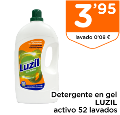 Detergente en gel LUZIL activo 52 lavados Detergente en gel LUZIL activo 52 lavados