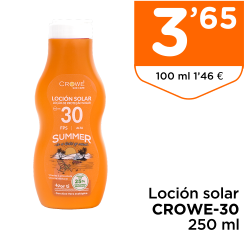 Loci?n solar CROWE-30 250 ml Loci?n solar CROWE-30 250 ml