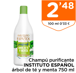 Champ? purificante INSTITUTO ESPA?OL ?rbol de t? y menta 750 ml Champ? purificante INSTITUTO ESPA?OL ?rbol de t? y menta 750 ml