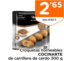 Croquetas horneables COCINARTE de carrillera de cerdo 300 g Croquetas horneables COCINARTE de carrillera de cerdo 300 g