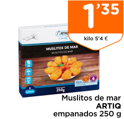 Muslitos de mar ARTIQ empanados 250 g Muslitos de mar ARTIQ empanados 250 g