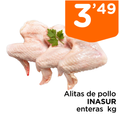 Alitas de pollo INASUR enteras kg Alitas de pollo INASUR enteras kg