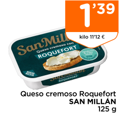 Queso cremoso Roquefort SAN MILL?N 125 g Queso cremoso Roquefort SAN MILL?N 125 g