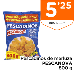 Pescadinos de merluza PESCANOVA 800 g