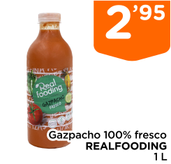 Gazpacho 100% fresco REALFOODING 1 L