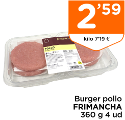 Burger pollo FRIMANCHA 360 g 4 ud