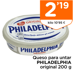Queso para untar PHILADELPHIA original 200 g