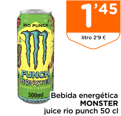 Bebida energ?tica MONSTER juice rio punch 50 cl