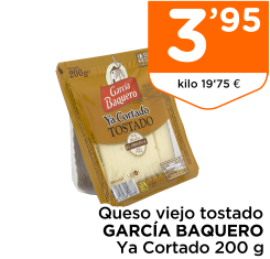 Queso viejo tostado GARC?A BAQUERO Ya Cortado 200 g