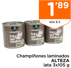 Champi?ones laminados ALTEZA lata 3x105 g