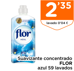 Suavizante concentrado FLOR azul 59 lavados