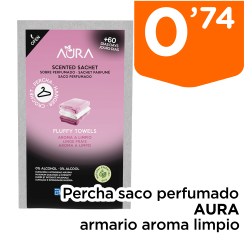 Percha saco perfumado AURA armario aroma limpio