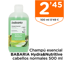 Champ? esencial BABARIA Hydra&Nutritive cabellos normales 500 ml