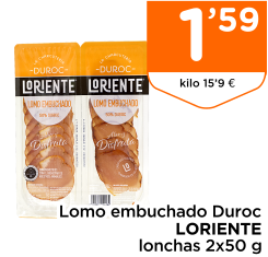 Lomo embuchado Duroc LORIENTE lonchas 2x50 g