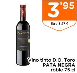 Vino tinto D.O. Toro PATA NEGRA roble 75 cl