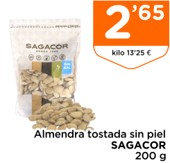 Almendra tostada sin piel SAGACOR 200 g