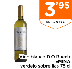 Vino blanco D.O Rueda EMINA verdejo sobre l?as 75 cl