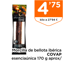 Morcilla de bellota ib?rica COVAP esencia?nica 170 g aprox/