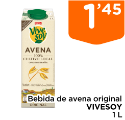 Bebida de avena original VIVESOY 1 L