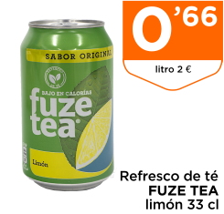 Refresco de t? FUZE TEA lim?n 33 cl