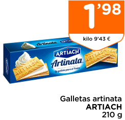 Galletas artinata ARTIACH 210 g