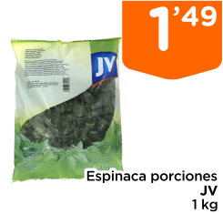 Espinaca porciones JV 1 kg